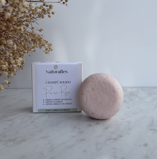 Champú solido para cabello rizo