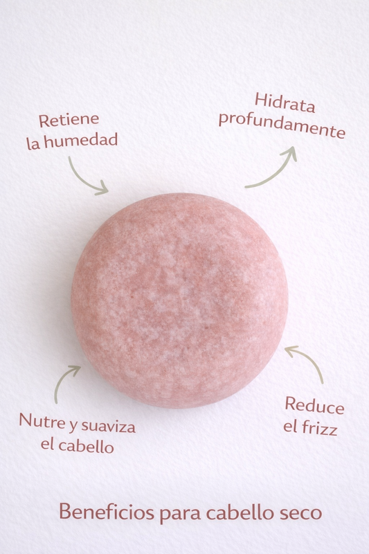 Champu solido para cabello seco y maltratado