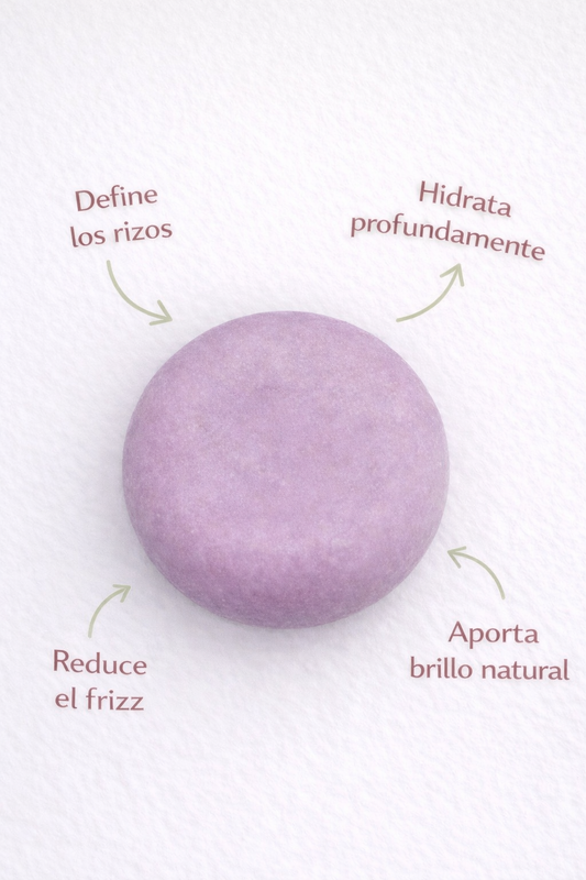 Champú solido para cabello rizo