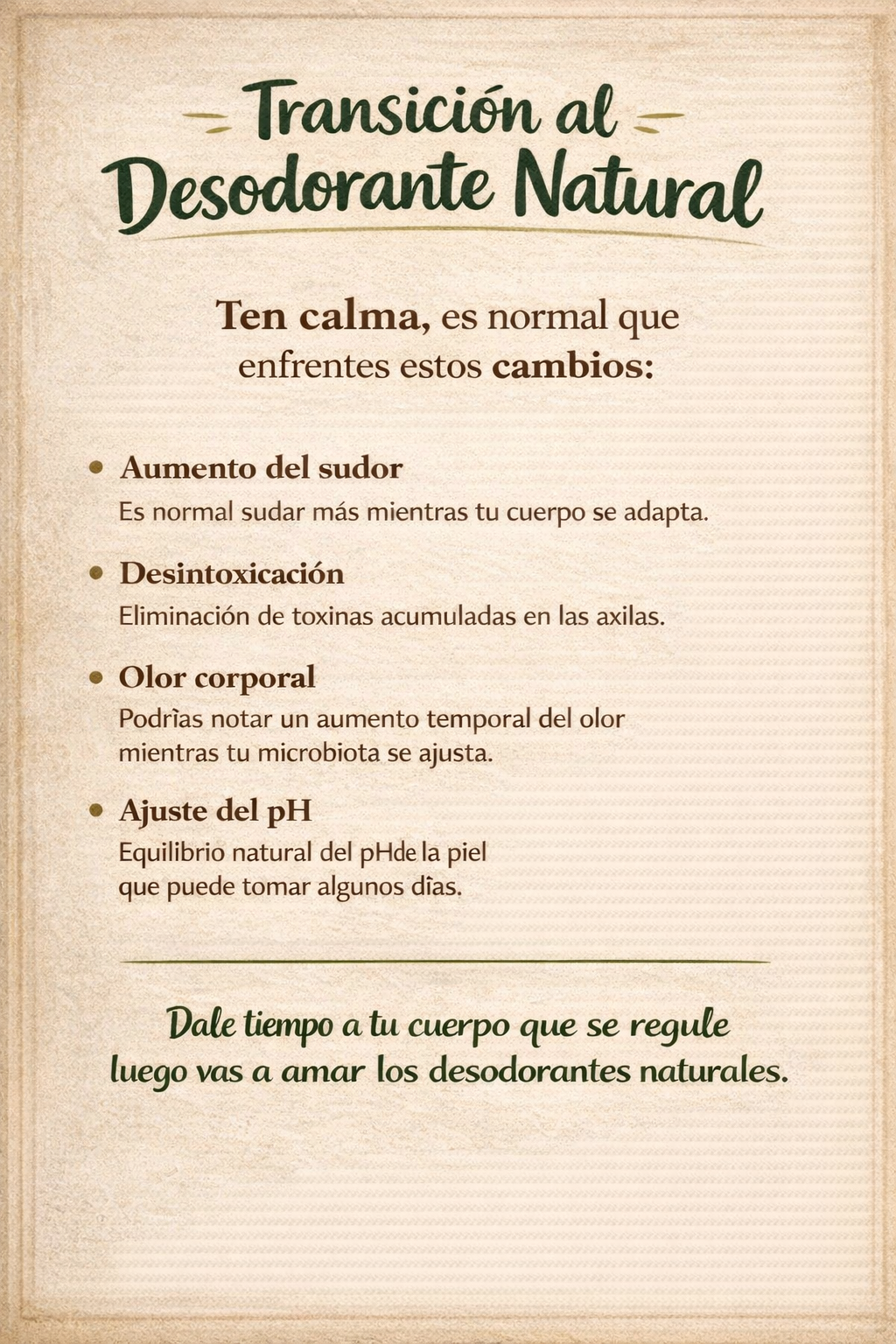 Desodorante 100% Natural libre de Aluminio